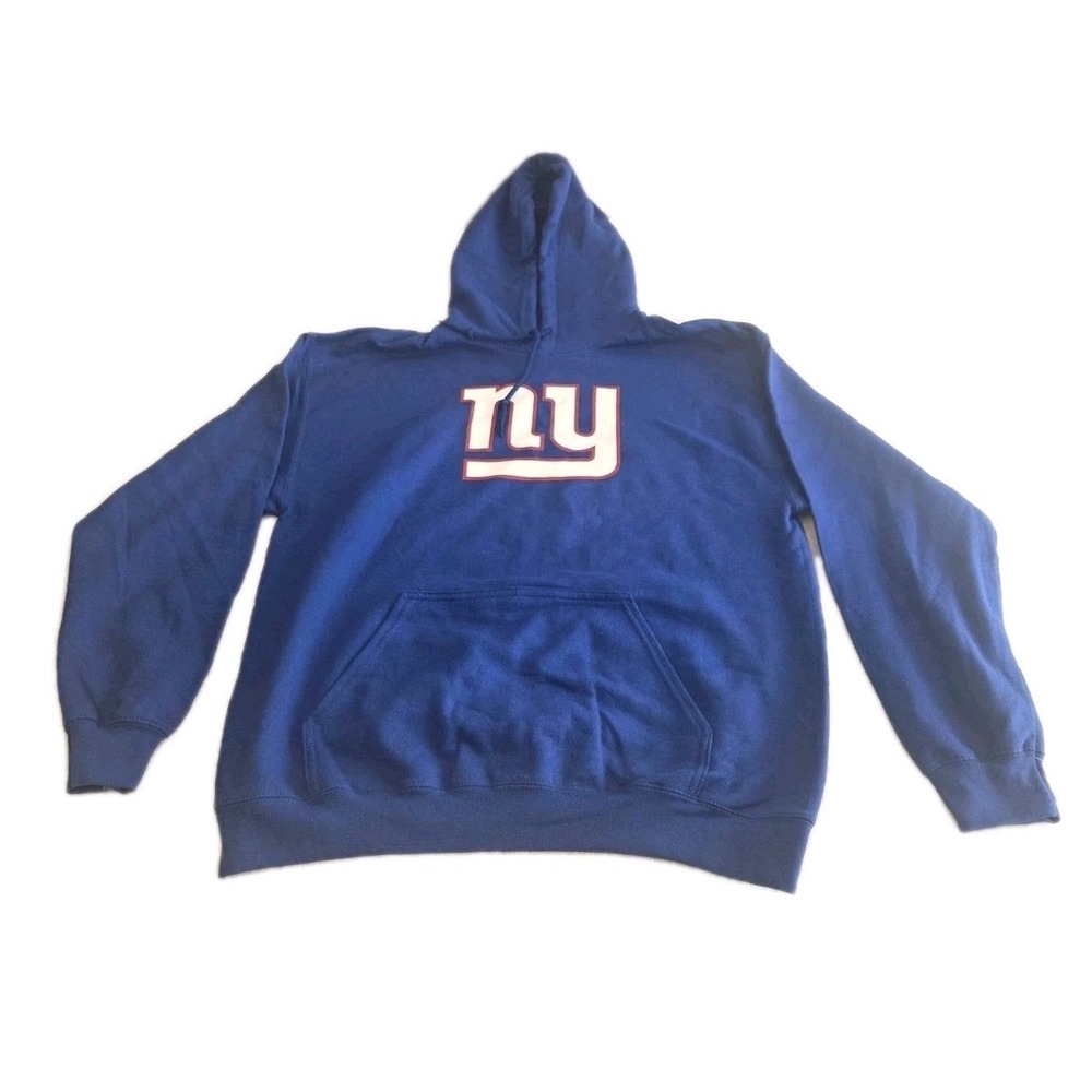 Men's Large NFL Team Apparel New York Giants Blue Pullover Hoodie Sweatshirt NWT